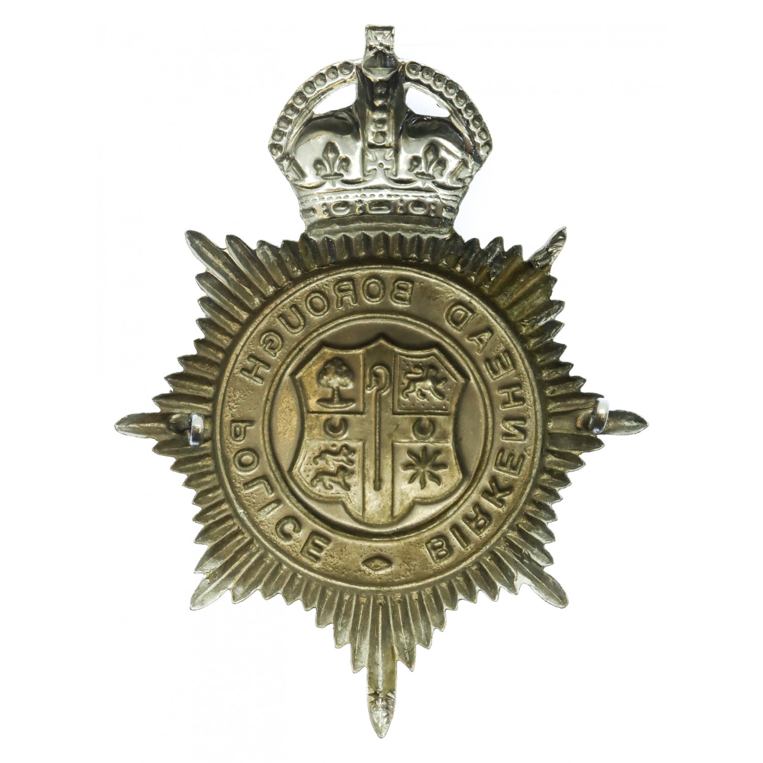 Birkenhead Borough Police Helmet Plate King S Crown