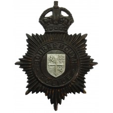 Bournemouth Borough Police Night Helmet Plate - King's crown