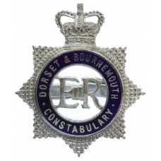 Dorset & Bournemouth Constabulary Senior Officer's Enamelled Cap Badge - Queen's Crown