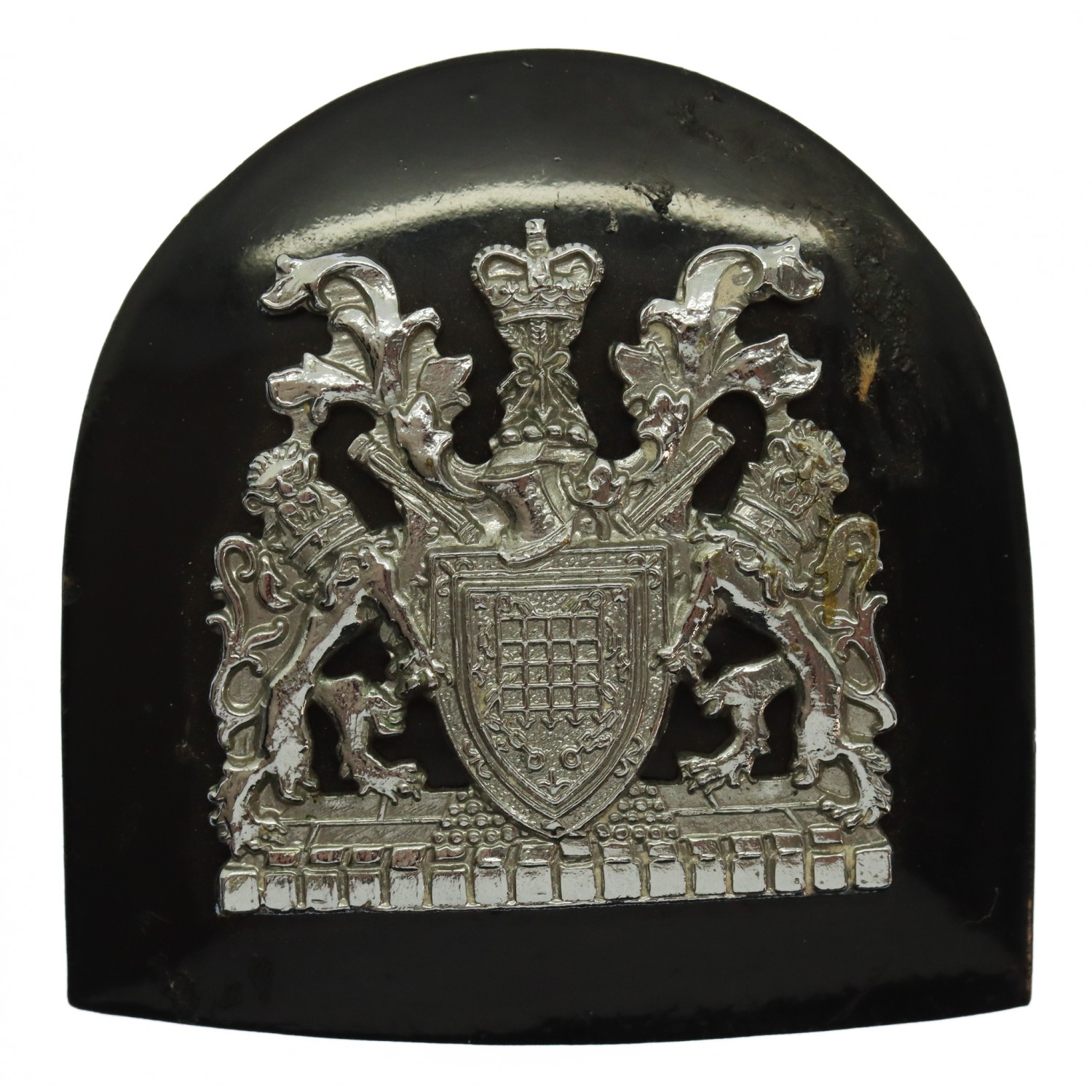 Metropolitan Police Motorcycle/Mounted Officer's Helmet Badge - Queen's