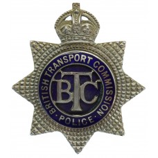 British Transport Commission (B.T.C.) Police Inspector's Enamelled Cap Badge - King's Crown