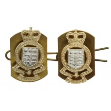 Pair of Royal Army Ordnance Corps (R.A.O.C.) Anodised (Staybrite) Collar Badges