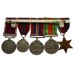 WW2, 1953 Coronation and EIIR Long Service Medal Group of Five - BQMS. A. Mellis, Royal Artillery