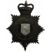 Cambridgeshire Constabulary Black Helmet Plate - Queen's Crown