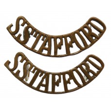 Pair of South Staffordshire Regiment (S.STAFFORD) Shoulder Titles