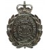 Stockport Borough Police Wreath Helmet Plate - Queen's Crown (Non Voided Centre)