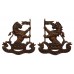 Pair of Wellington College O.T.C. Officer's Bronze Collar Badges