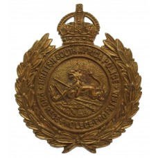 Rhodesia British South Africa Police Helmet Plate/Cap Badge - King's Crown (c. 1933-45)