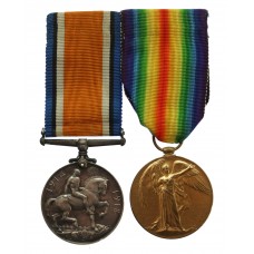WW1 British War & Victory Medal Pair - Sjt. H. Hilton, 3rd County of London Yeomanry