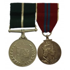 1947 Pakistan Independence Medal & 1953 Coronation Medal Pair - Sajawal Khan FC 377