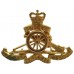 Royal Artillery Officer's Dress Gilt Cap Badge - Queen's Crown