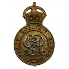 George V Royal Military College Sandhurst Officer Cadet Bi-metal Cap Badge