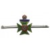 King's Royal Rifle Corps (K.R.R.C.) Sterling Silver & Enamel Sweetheart Brooch/Tie Pin - King's Crown