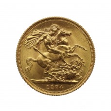 1974 Elizabeth II 22ct Gold Full Sovereign Coin