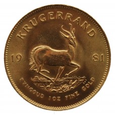 1981 South Africa 1oz Gold Krugerrand Bullion Coin