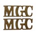 Pair of Machine Gun Corps (MGC) Shoulder Titles