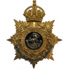 West Riding Regiment (Duke of Wellington's) Officer's Helmet Plate - King's Crown