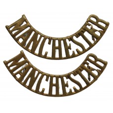 Pair of Manchester Regiment (MANCHESTER) Shoulder Titles