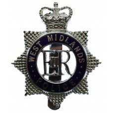 West Midlands Police Enamelled Star Cap Badge - Queen's Crown