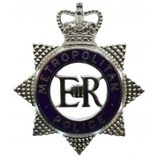 Metropolitan Police Senior Officer's Enamelled Cap Badge - Queen's Crown