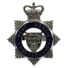 West Mercia Constabulary Senior Officer's Enamelled Cap Badge - Queen's Crown