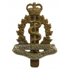 Royal Canadian Army Medical Corps Cap Badge - Queen's Crown