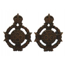 Pair of Royal Army Chaplain's Department Collar Badges - King's C