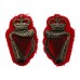 Pair of Royal Ulster Constabulary (R.U.C.) Collar Badges - Queen's Crown (9 Strings)