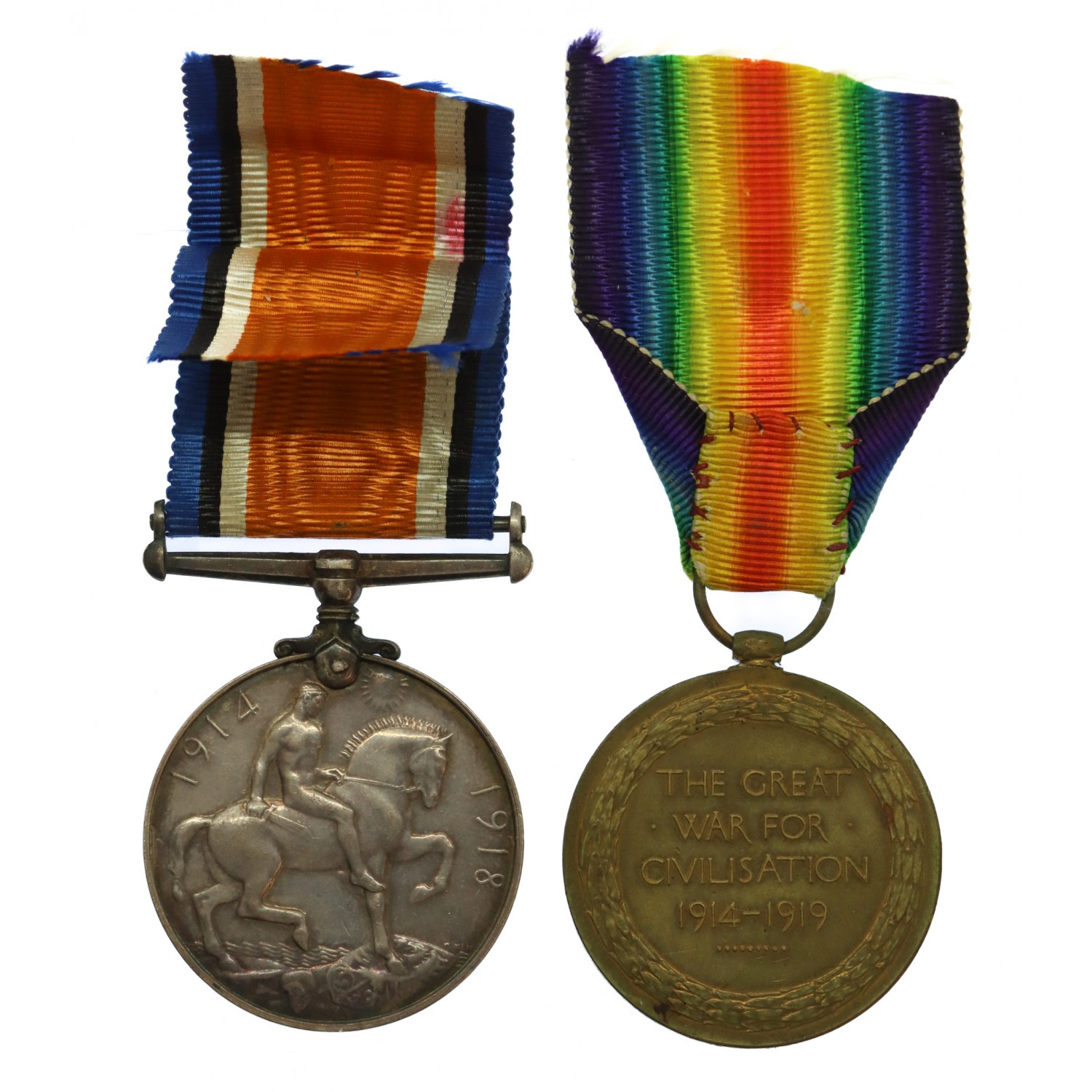 WW1 British War & Victory Medal Pair - Tpr. R.C. Ward, 1st Life Guards