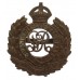 George V Royal Engineers Officer's Service Dress Cap Badge