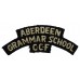 Aberdeen Grammar School C.C.F. Cloth Shoulder Title