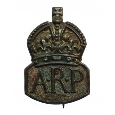 WW2 Air Raid Precautions (A.R.P.) Hallmarked Silver Pin Lapel Badge