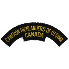 Canadian Cameron Highlanders of Ottawa (CAMERON HIGHLANDERS OF OTTAWA/CANADA) Cloth Shoulder Title