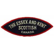 Canadian Essex & Kent Scottish Regiment (THE ESSEX AND KENT/SCOTTISH/CANADA) Cloth Shoulder Title