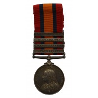 Queen's South Africa Medal (4 Clasps - Cape Colony, Orange Free State, Transvaal, South Africa 1901) - Pte. A. Lumb, 2nd Bn. Northamptonshire Regiment