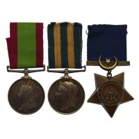 Afghanistan 1878-80, Egypt 1882-89 and Khedives Star 1882 Medal Group of Three - Pte. J. Heritage, 85th Foot and 1st Shropshire Light Infantry