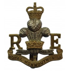 Royal Monmouthshire Royal Engineers Bi-Metal Cap Badge - Queen's Crown