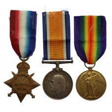 WW1 1914-15 Star Medal Trio - Pte. A. Langthorp, 10th Bn. West Yorkshire Regiment