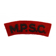 Military Provost Staff Corps (M.P.S.C.) Cloth Shoulder Title