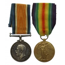 WW1 British War & Victory Medal Pair - Pte. S.W. Norton, West
