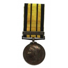 East and West Africa Medal (Clasp - Benin River 1894) - J.R. Davies, Ch. Car. Mte. Royal Navy, H.M.S. Philomel