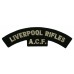 Liverpool Rifles A.C.F. Cloth Shoulder Title