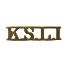 King's Shropshire Light Infantry (K.S.L.I.) Brass Shoulder Title