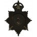 Burnley Borough Police Night Helmet Plate - King's Crown