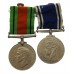 WW2 Defence Medal and George VI Police Long Service & Good Conduct Medal Pair - Const. George E. Nicholson