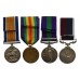 WW1 British War Medal, Victory Medal, GSM (Clasp - Kurdistan) and RAF Long Service & Good Conduct Medal Group of Four - Sgt. J. Smith, Hampshire Regiment and Royal Air Force