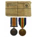 WW1 British War & Victory Medal Pair with Envelope - Pte. T.D. Gregory, Durham Light Infantry