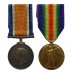 WW1 British War & Victory Medal Pair with Envelope - Pte. T.D. Gregory, Durham Light Infantry