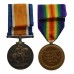 WW1 British War & Victory Medal Pair with Envelope - Pte. T.D. Gregory, Durham Light Infantry