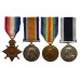 WW1 1914-15 Star, British War Medal, Victory Medal and Royal Navy LS&GC Group of Four - L.Sto. W.F. Treagus, Royal Navy